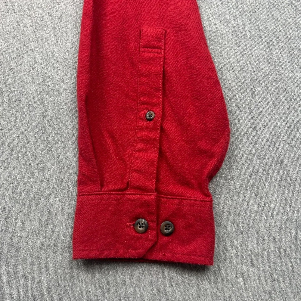 Eddie Bauer Relaxed Fit 2 Pocket Flannel Button Up Long Sleeve Shirt Mens XL Red - Picture 12 of 16